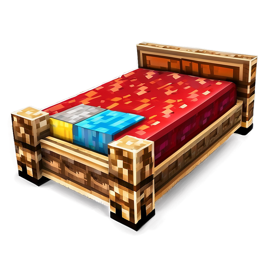 Minecraft Bed Decoration Png 06122024 PNG Image