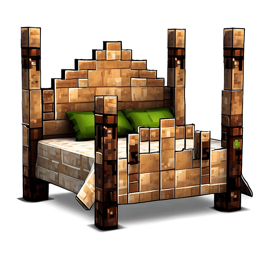 Minecraft Bed Frame Png 06122024 PNG Image