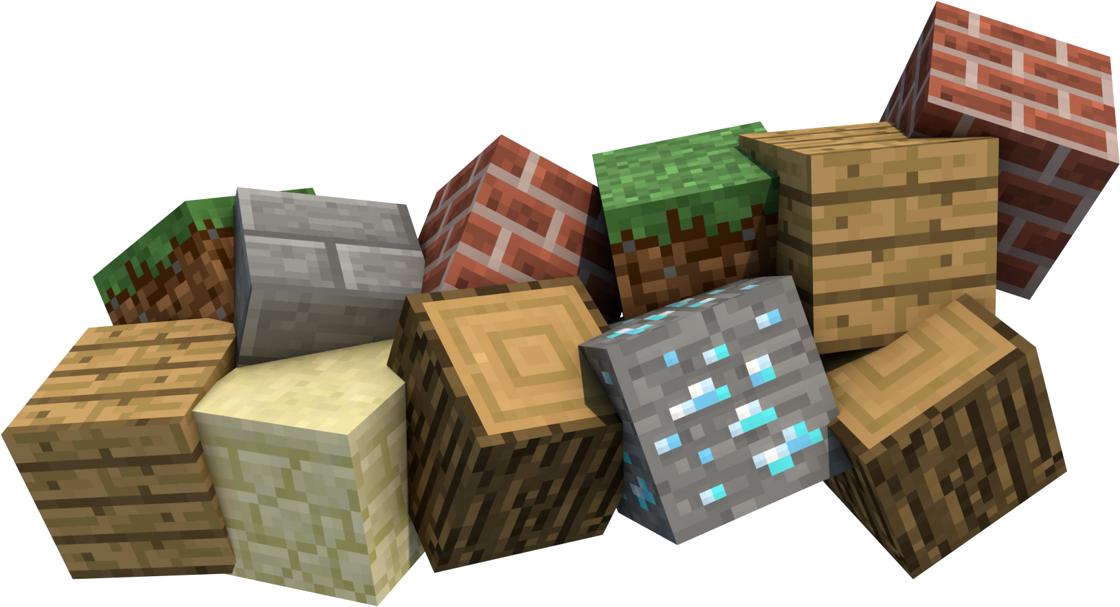 Minecraft Blocks Collection PNG Image