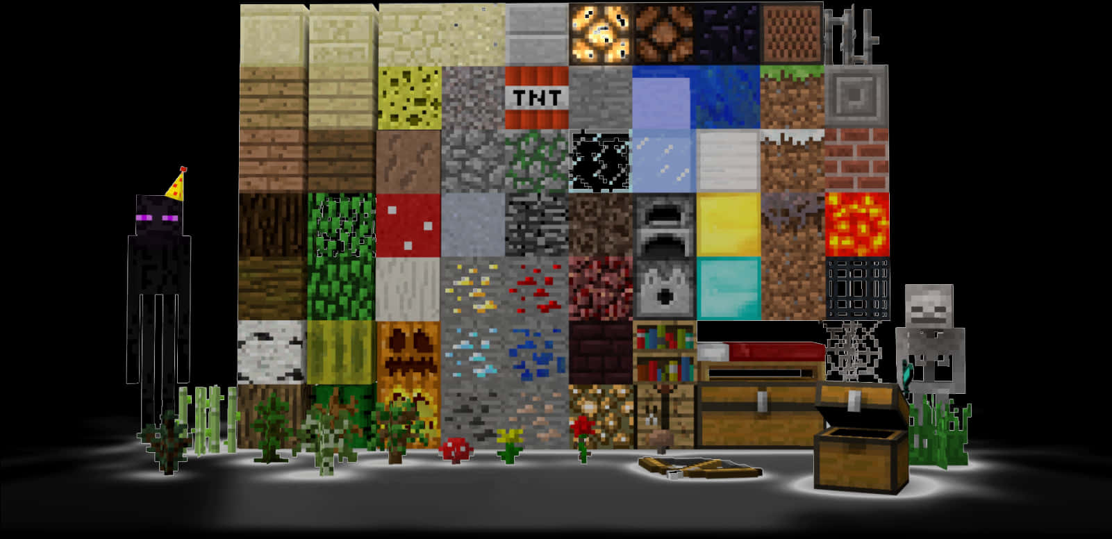 Minecraft Blocksand Items Showcase PNG Image