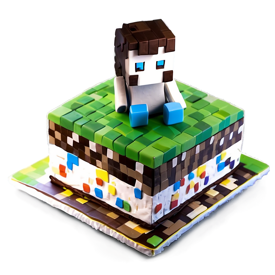 Minecraft Cake A PNG Image