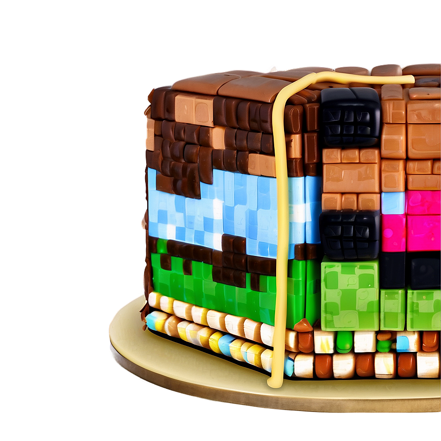 Minecraft Cake Chocolate Png 06132024 PNG Image