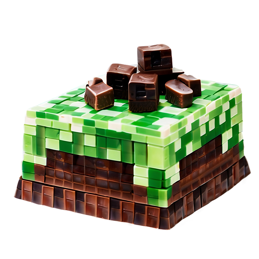 Minecraft Cake Chocolate Png 06132024 PNG Image