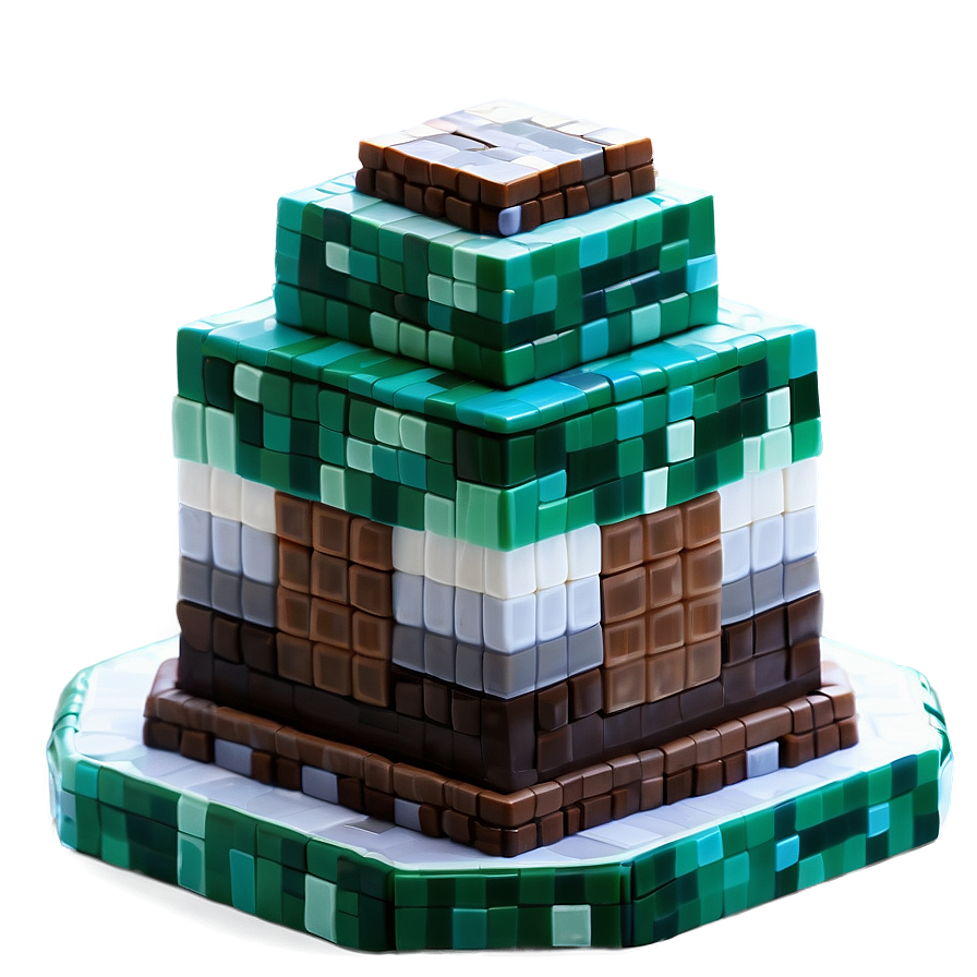 Minecraft Cake Simple Design Png Smv3 PNG Image