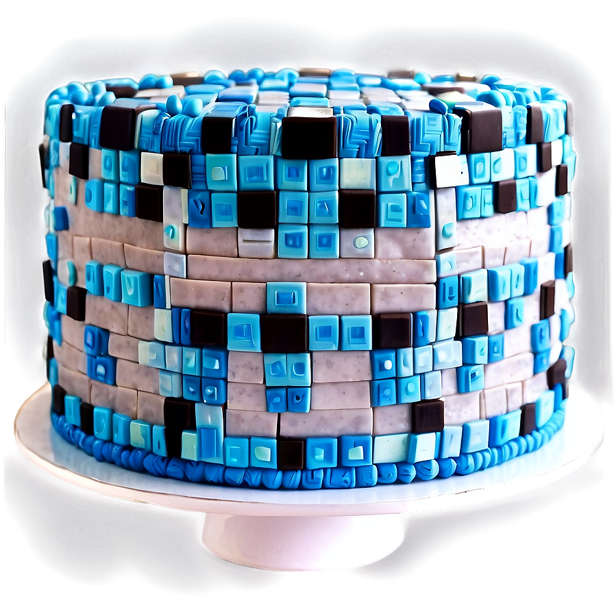 Minecraft Cake Simple Design Png Wep PNG Image