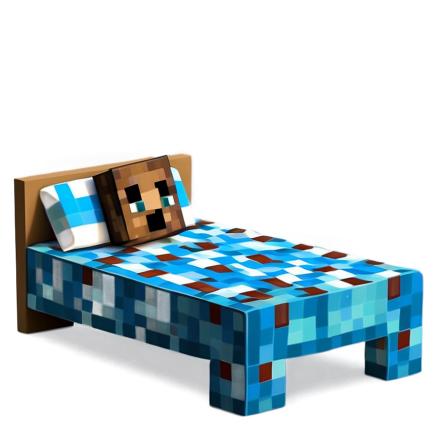 Minecraft Cartoon Bed Png Rod12 PNG Image