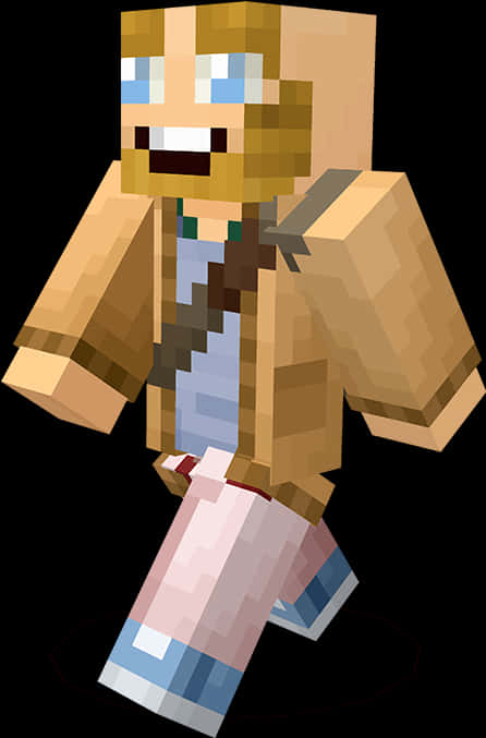 Minecraft Character Adventurer Pose PNG Image