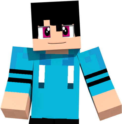 Minecraft Character Blue Shirt PNG Image