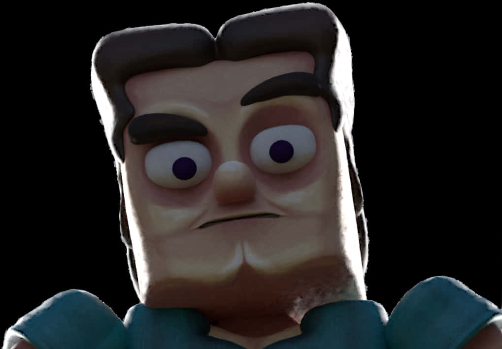 Minecraft Character Close Up PNG Image