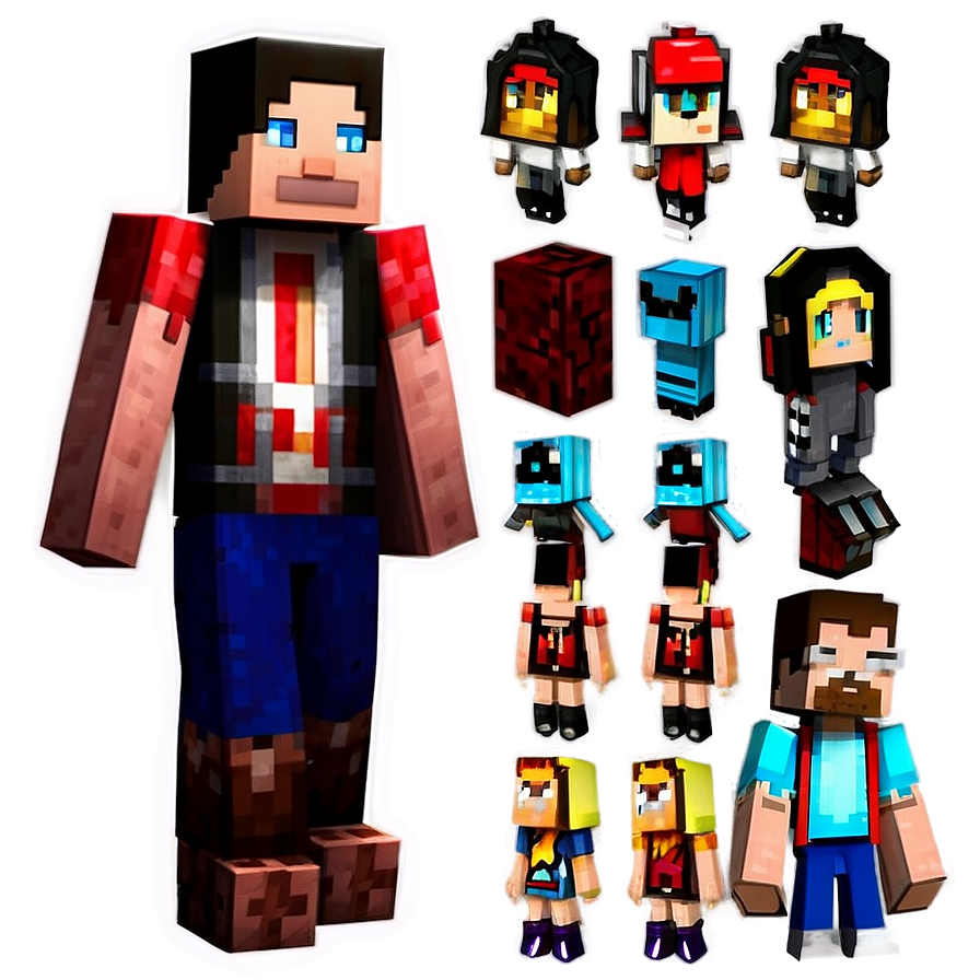 Minecraft Character Collection Png Rcb88 PNG Image