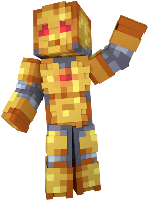 Minecraft_ Character_ Pixelated_ Armor PNG Image