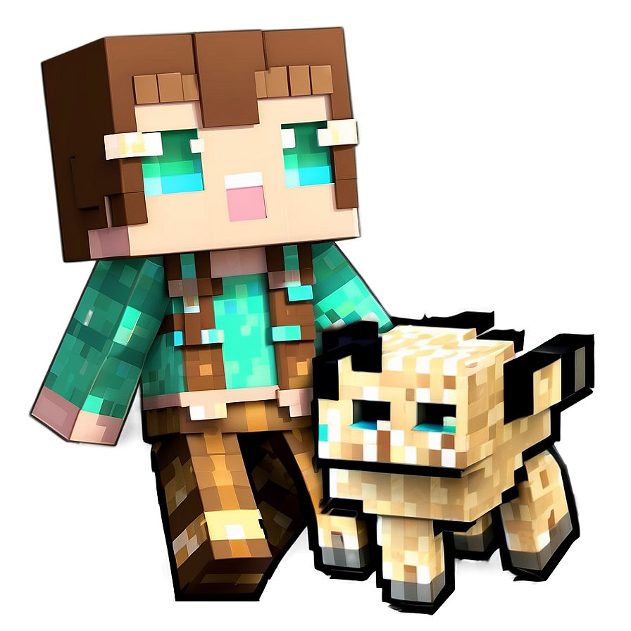 Minecraft Characters And Pets Png Byu PNG Image