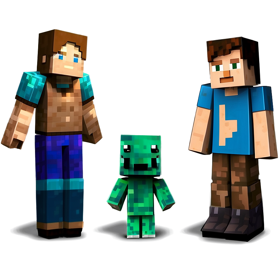 Minecraft Characters Clipart Png Fvj15 PNG Image