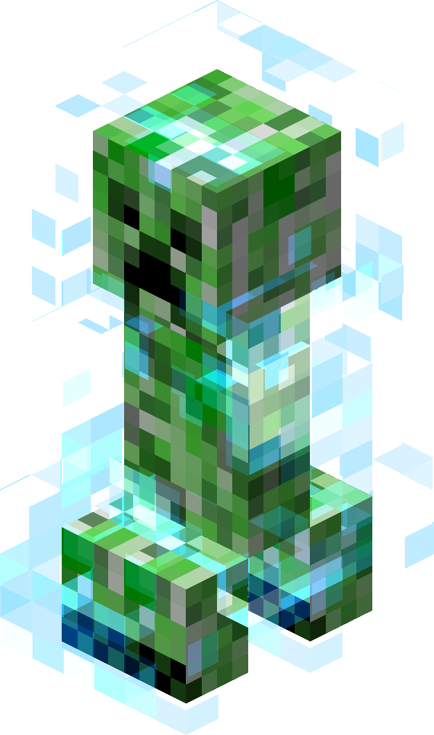 Minecraft Creeper Glowing Effect PNG Image