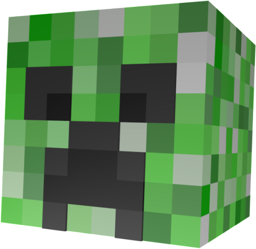 Minecraft Creeper Head Graphic PNG Image