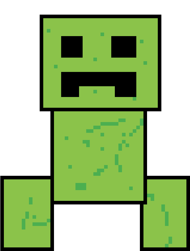 Minecraft Creeper Pixel Art PNG Image