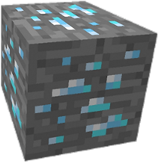 Minecraft Diamond Ore Block PNG Image