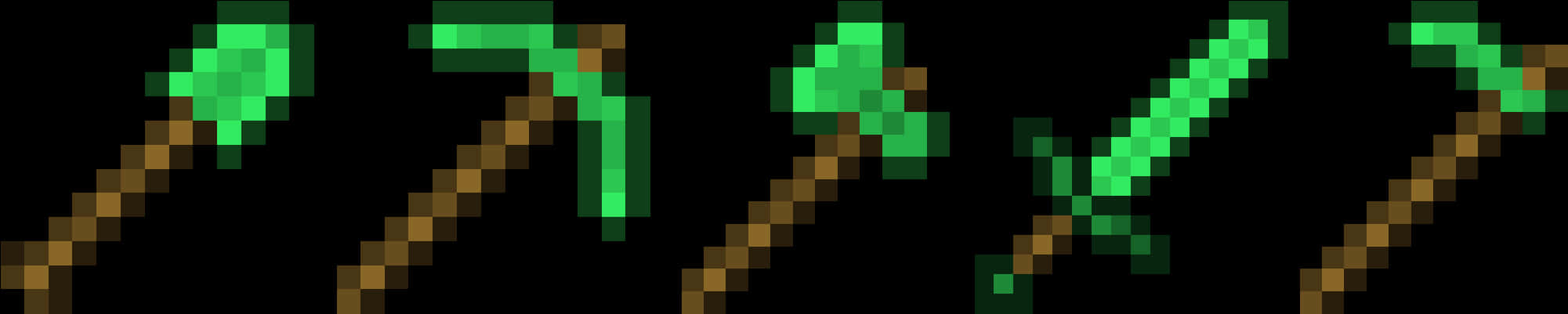 Minecraft Diamond Tools Set PNG Image