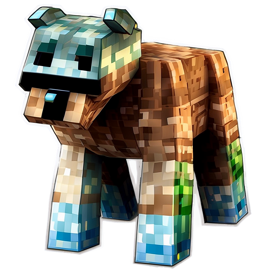 Minecraft Dog C PNG Image