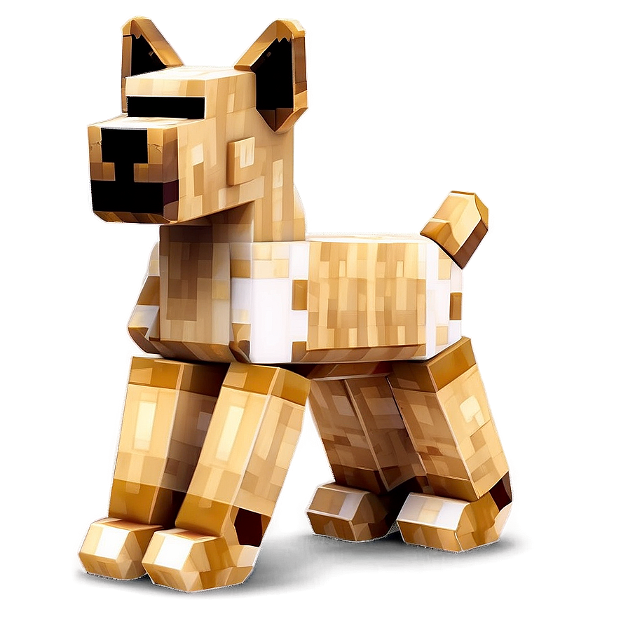 Minecraft Dog Figure Png Wsb75 PNG Image