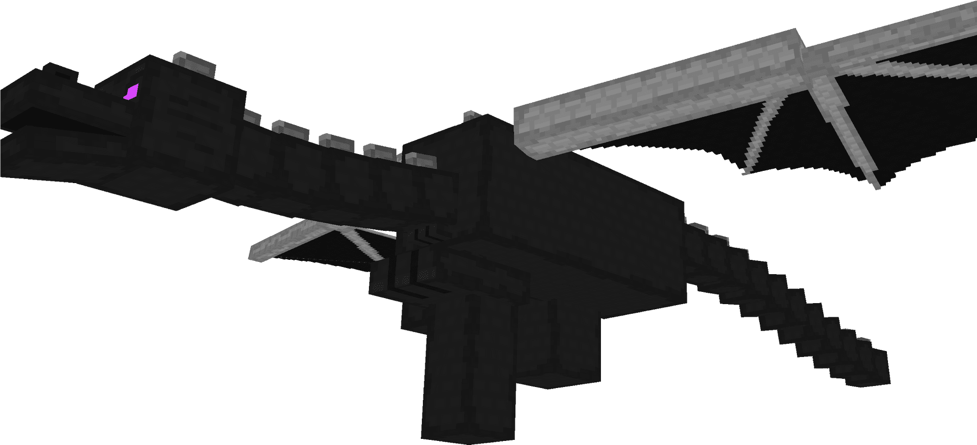 Minecraft_ Ender_ Dragon_ Flying PNG Image