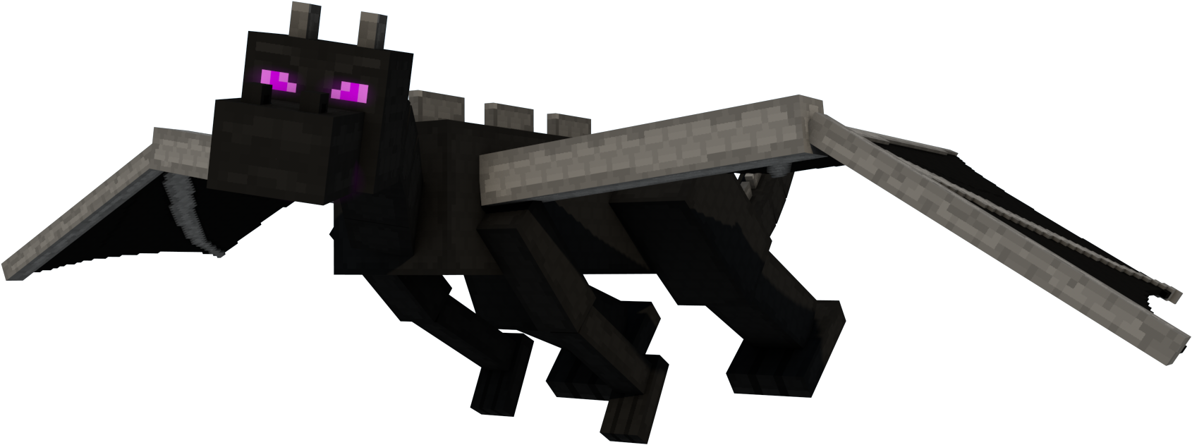 Minecraft Ender Dragon Model PNG Image