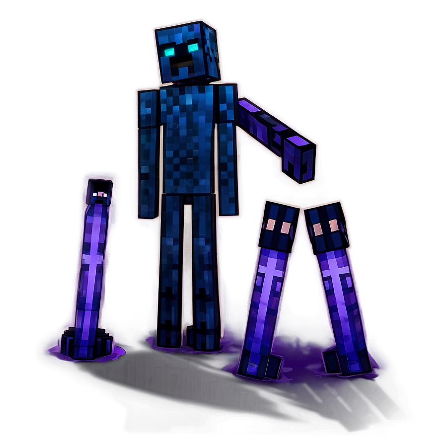 Minecraft Enderman And Steve Png 05242024 PNG Image