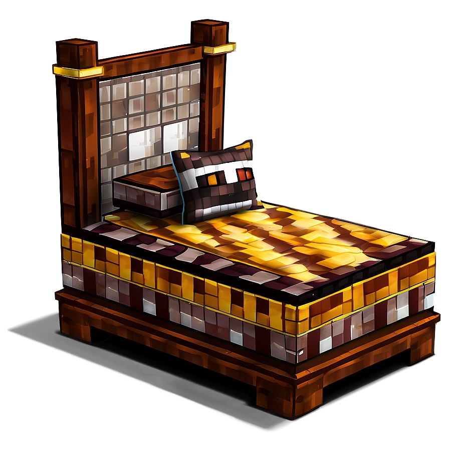 Minecraft Fancy Bed Png 06122024 PNG Image