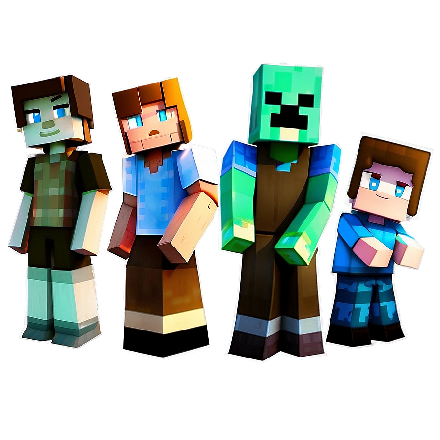 Minecraft Game Characters Png Kbk PNG Image