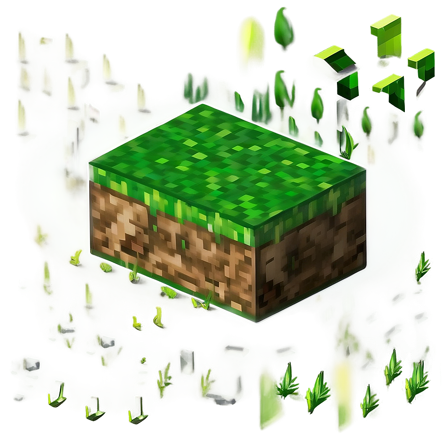 Minecraft Grass Block Graphic Png 3 PNG Image