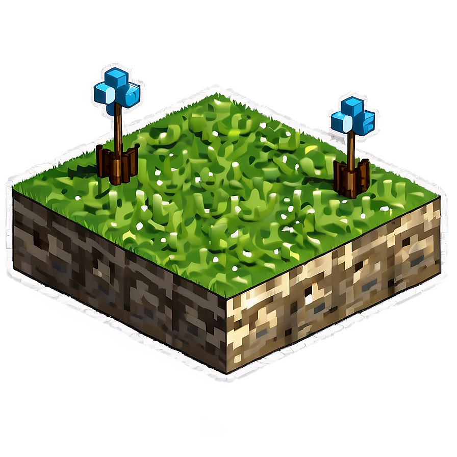 Minecraft Grass Block Isometric Png Jjr10 PNG Image