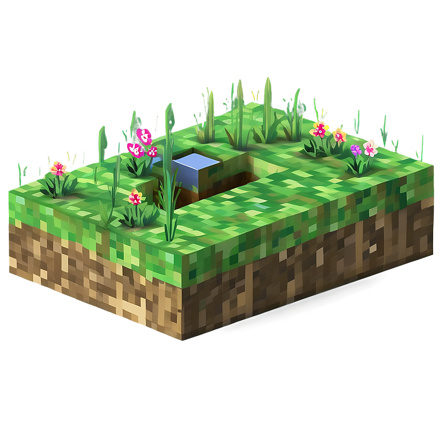 Minecraft Grass Block Isometric Png Kyl1 PNG Image