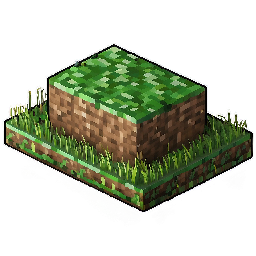 Minecraft Grass Block Isometric Png Mxr PNG Image