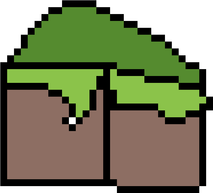 Minecraft_ Grass_ Block_ Pixel_ Art PNG Image