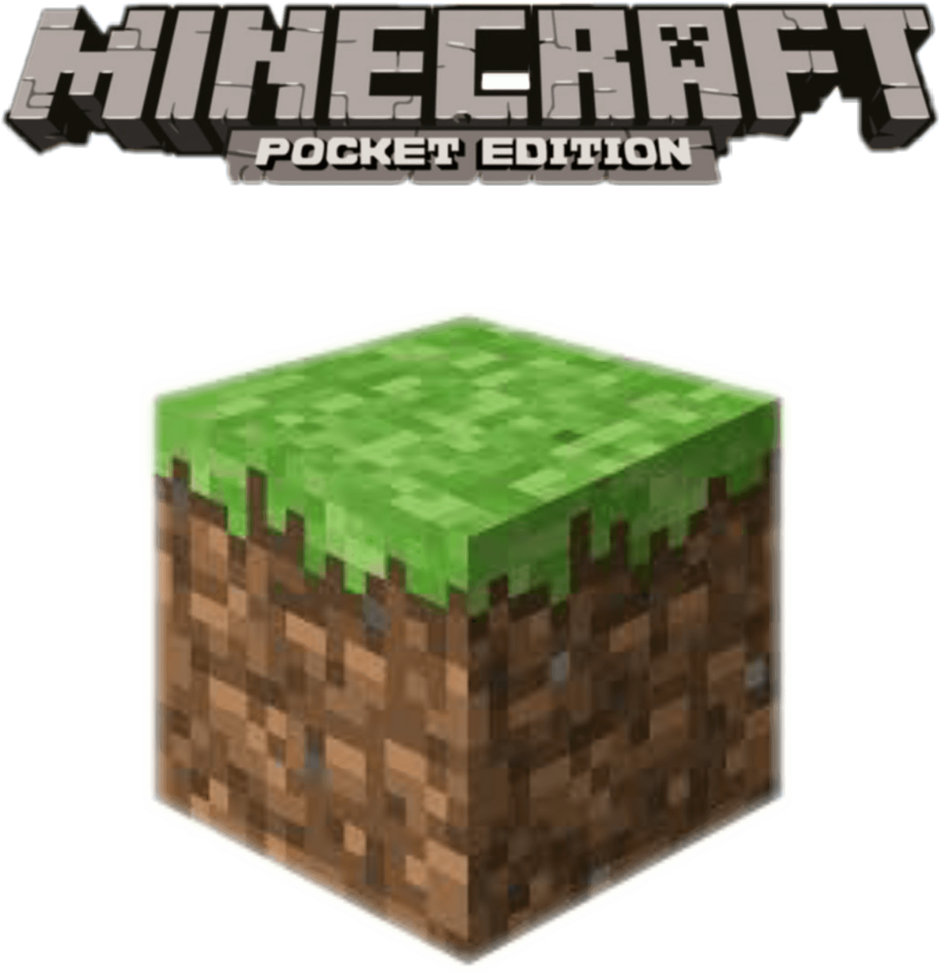 Minecraft Grass Block Pocket Edition PNG Image