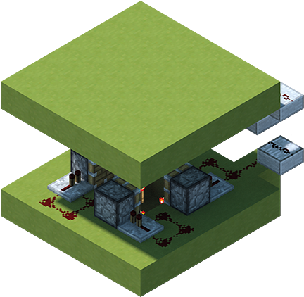 Minecraft Grass Block Redstone Circuit PNG Image