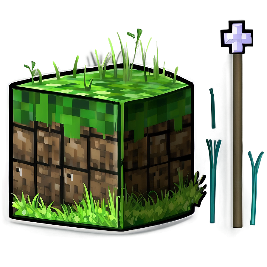 Minecraft Grass Block Vector Png Yso18 PNG Image