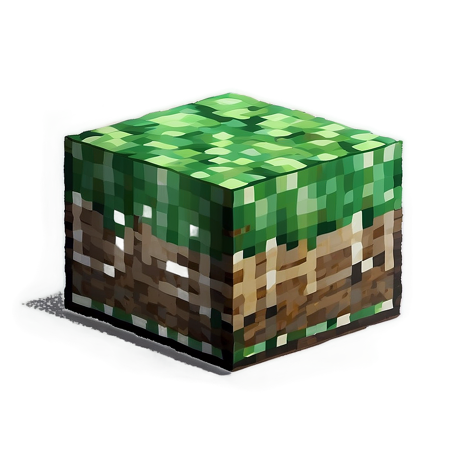 Minecraft Grass Block With Roots Png 06252024 PNG Image