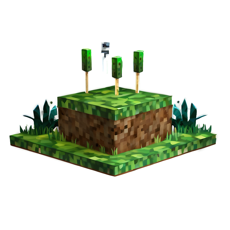 Minecraft Grass Cube Png Hin29 PNG Image