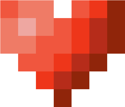 Minecraft Heart Icon PNG Image