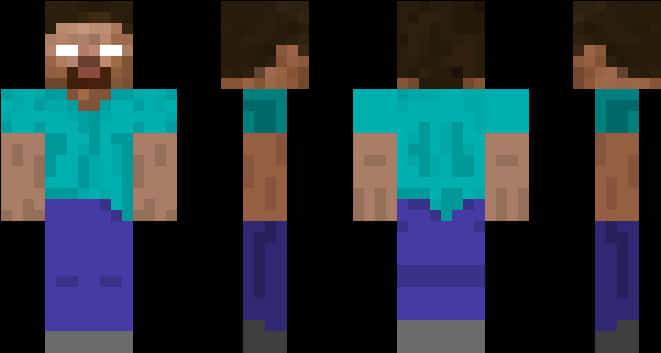 Minecraft Herobrine Character Evolution PNG Image