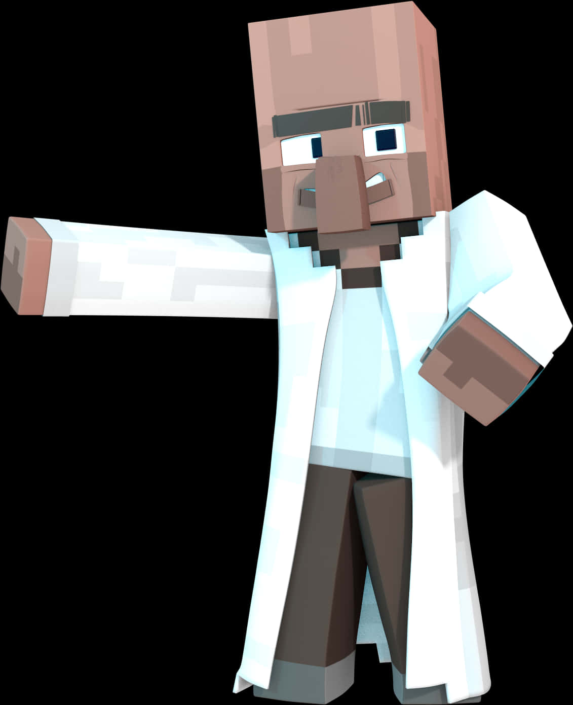 Minecraft Herobrine Character Render PNG Image