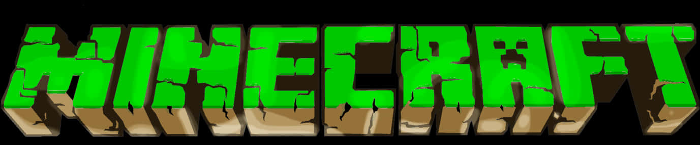 Minecraft Logo Green Background PNG Image