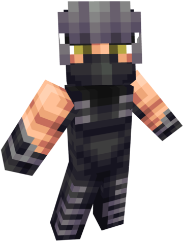 Minecraft Ninja Character Skin PNG Image