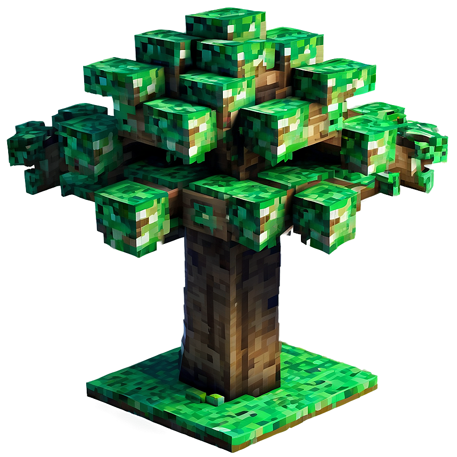 Minecraft Oak Tree Png 06122024 PNG Image