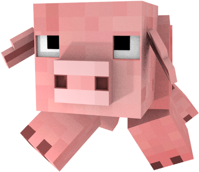 Minecraft Pig Model.png PNG Image