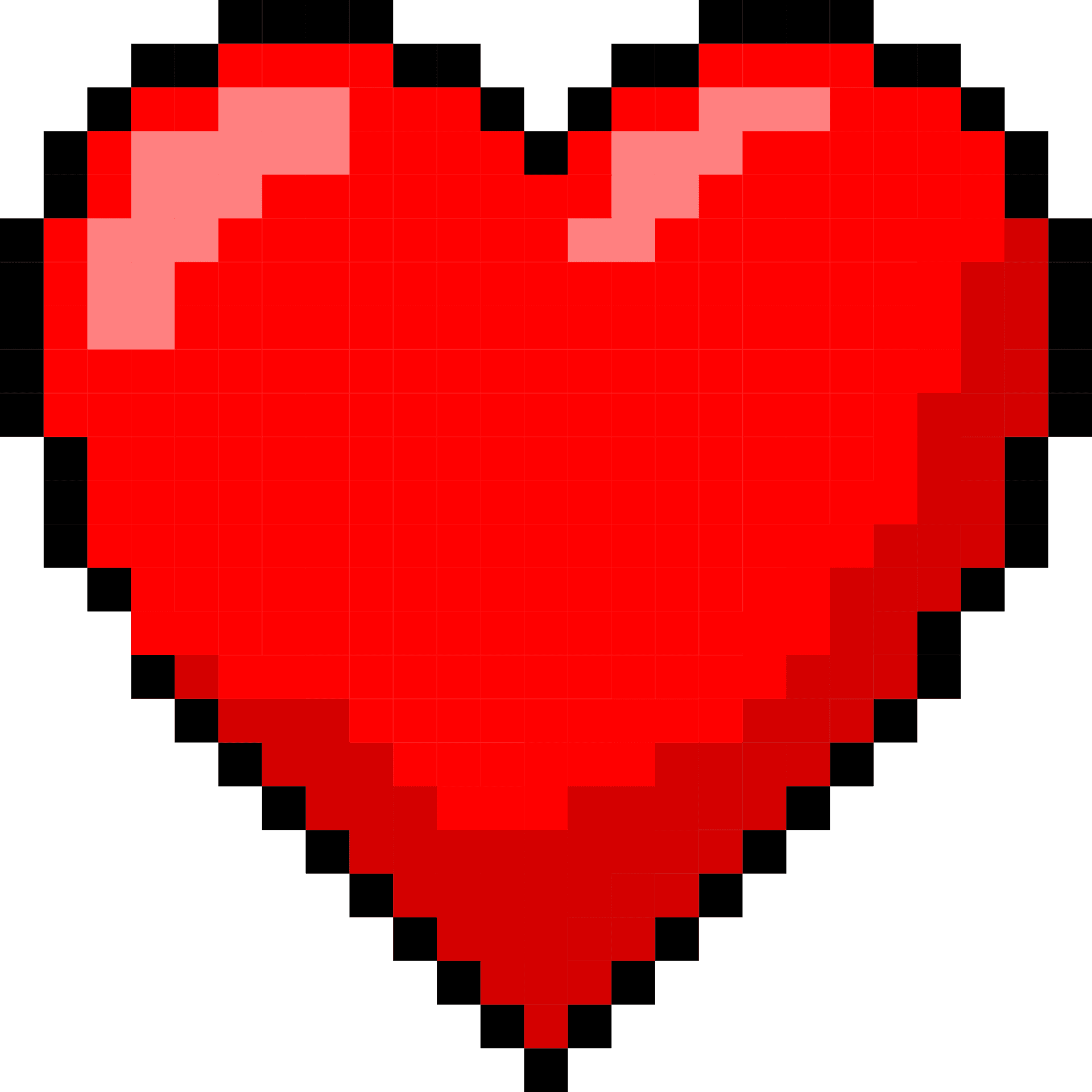 Minecraft Pixel Heart Icon PNG Image