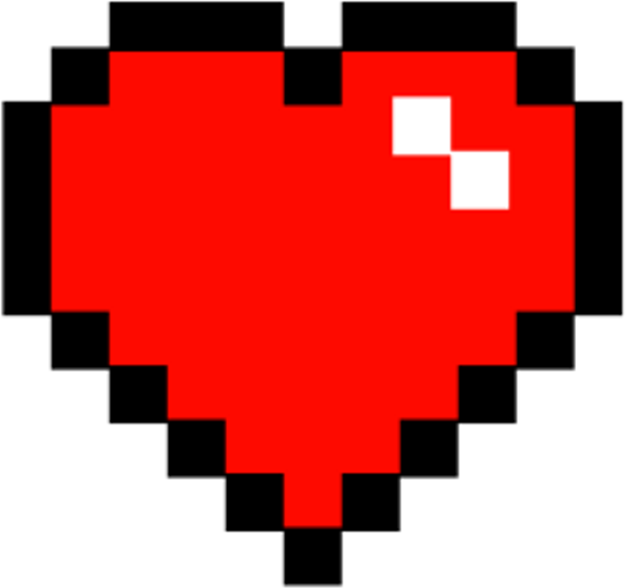 Minecraft Pixel Heart Icon PNG Image