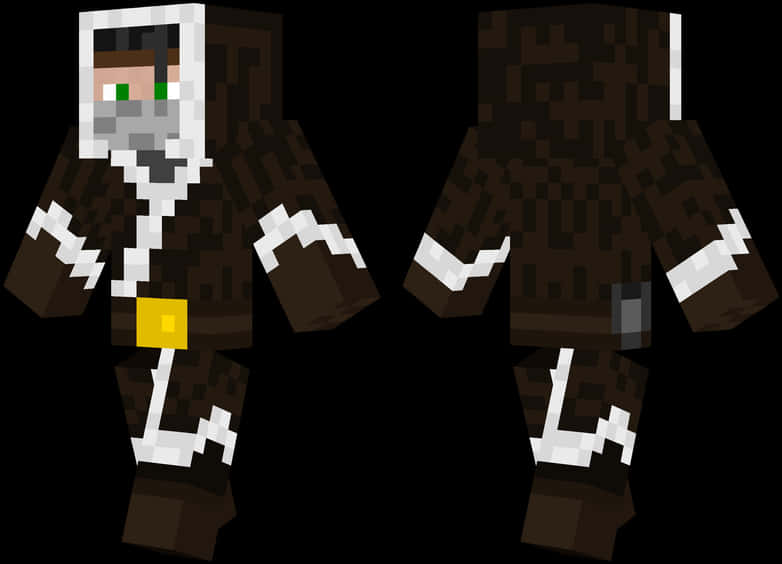 Minecraft_ Skin_ Brown_ Warrior PNG Image