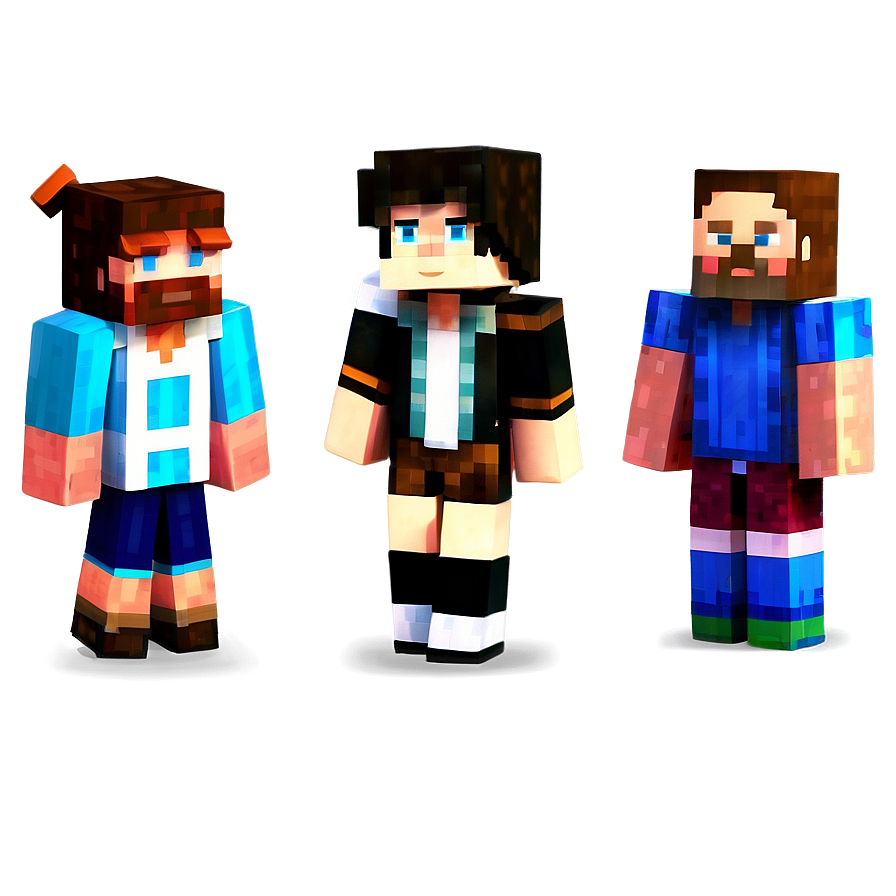 Minecraft Skin Characters Png Aqv64 PNG Image